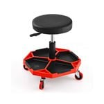 Costway Pneumatic Rolling Mechanic Stool Adjustable Workshop Creeper Seat