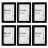 6PK Unigift 40x50cm Iconic MDF Glass Photo Frame -  Black