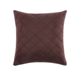 Astin Sinclair 45cm x 45cm Rum Raisin Quilted Velvet Cushion