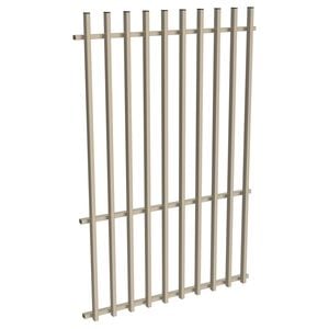 ProtectorAl 0350-1200W x 1800H Paperbark Aluminium Batten Pool Fence Panel with Mid Rail