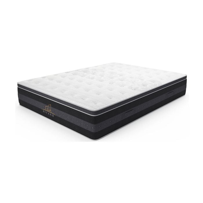 Divano Bedding 34cm Mattress Euro Top Pocket Spring Queen