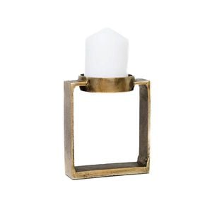 SSH COLLECTION Miles 16. 5cm Single Candle Stand - Brass