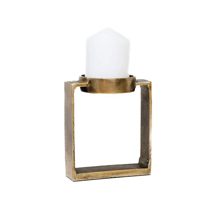 SSH COLLECTION Miles 16. 5cm Single Candle Stand - Brass