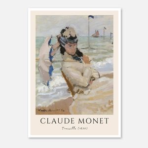 Galrie Claude Monet's Trouville Art Print Classic Impressionist Beach Scene Home Decor, Poster Only, A0 84 x 119cm (33 X 47inch)