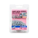 Zenith 6G x 15mm Zinc Plated Pan Head Sheet Metal Screws - 100 Pack