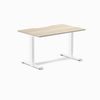 Desky Fixed Height Scalloped Melamine Office Desk White Frame 120cm