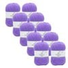 10x Malli Footy Purple Blend Basic 100g Knitting Craft Yarn Acrylic/poly