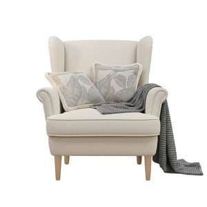 SOGA Home & Living Bundle – 2 Wabi-Sabi Embroidered Leaf Pillow & Grey Striped Throw Blanket