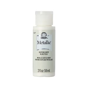 Folk Art Pearl White Metallic Acrylic Paint 