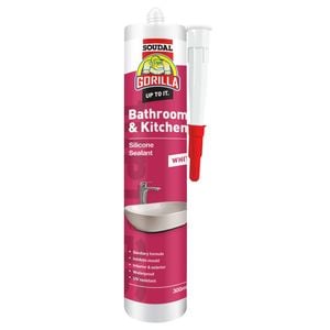 Gorilla 300ml White Bathroom & Kitchen Silicone