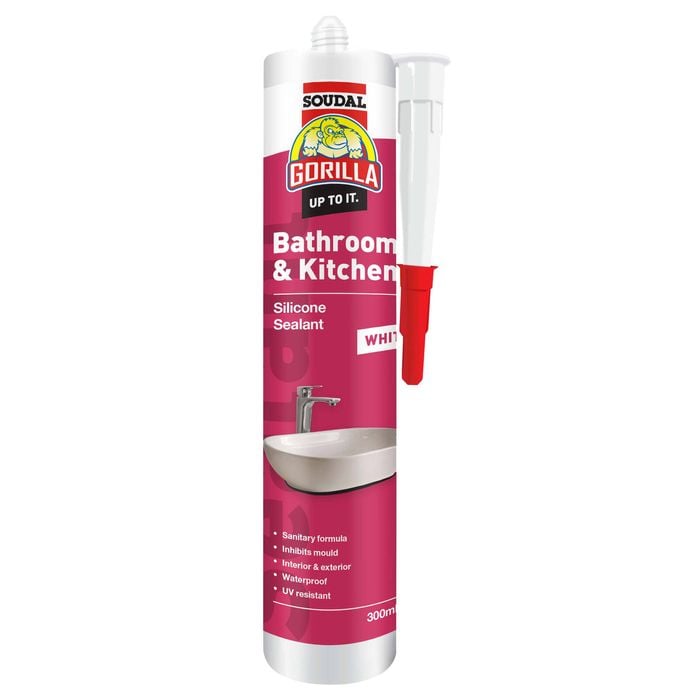 Gorilla 300ml White Bathroom & Kitchen Silicone
