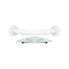 evekare White Corner Shelf Grab Rail