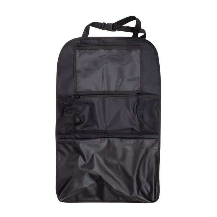 Childcare 2-In-1 Universal Car Backseat Organiser and Kick-Mat Black