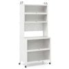 Costway 6-tier Kitchen Pantry Cupboard Storage Cabinet Bakers Rack White