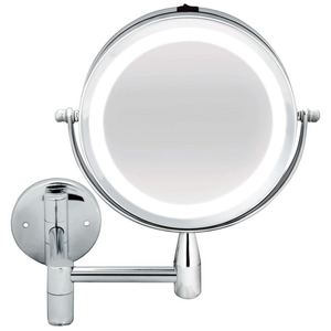 Bodysense Extendable Wall Light-Up Makeup Mirror LED Light Lit 2x Magnification