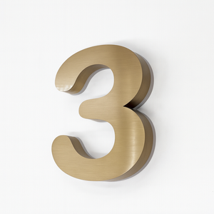 Chrome LED House Number Backlit 200mmH