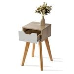 Foret Bedside Table Side Tables Drawers Nightstand Bedroom Storage Cabinet Wood Maple Handleless