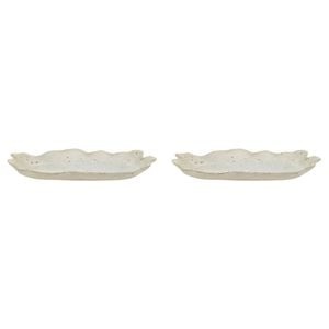 2PK Ecology Dinnerware Stoneware Inlet Oval Plate 28cm