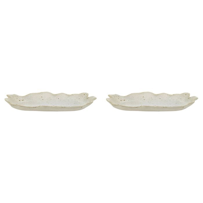 2PK Ecology Dinnerware Stoneware Inlet Oval Plate 28cm