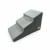 P&P Grey Foam Dog Ramp Stairs Three Step With Non Slip Base For Small Pets