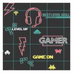 Gamer Black/Neon Pink Wallpaper  53cm x 10.05m