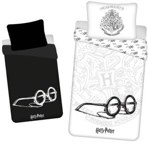 Harry Potter Glow In The Dark Glasses Cotton Quilt Cover Set - Single Bed Size