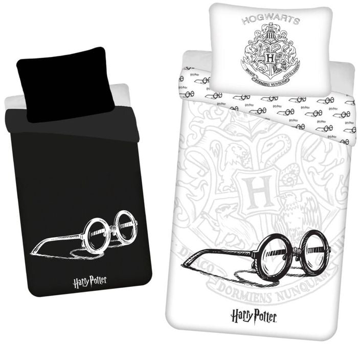 Harry Potter Glow In The Dark Glasses Cotton Quilt Cover Set - Single Bed Size