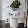 Home Bazar 110cm White Milan Terrazzo Dining Table