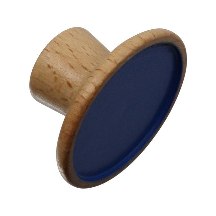 Adoored 45mm Dark Blue Round Cabinet Knob - 2 Pack