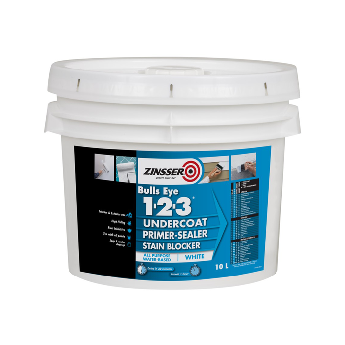 Zinsser 10L Bulls Eye 1-2-3 Undercoat Primer Sealer Stain Blocker