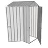 Build-a-Shed 0.8 x 1.5 x 2.1m Gable Single Hinged Door Shed with Single Hinged Side Door - Zinc