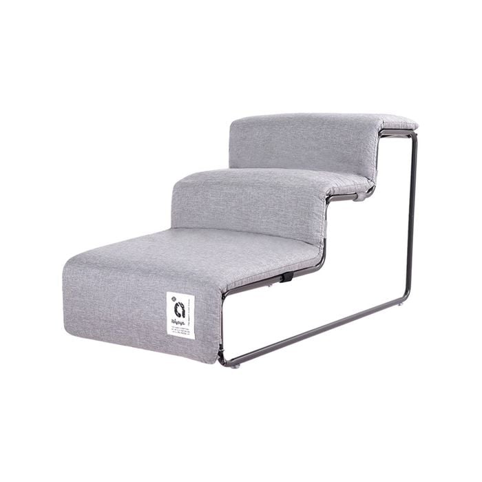 Ibiyaya Everest Practical Pet Stairs for Cats & Dogs - NEW Large Steps - Grey