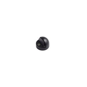 Delf 23mm Trade Matt Black Half Circle Floor Stop with 12mm Rise