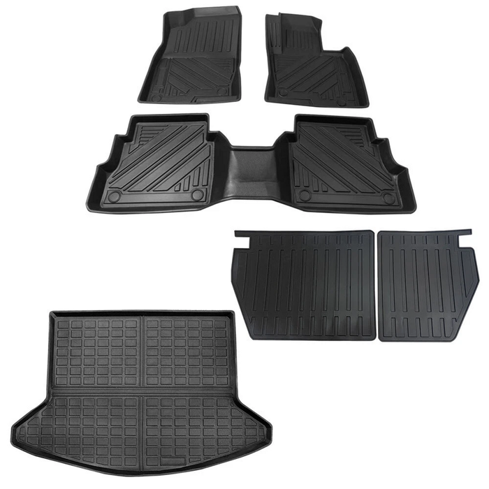 Provecta Mazda Cx5 Cx-5 2017 To 2025 3d Tpe Floor Mats Boot Liner And Seat Back Protector Set