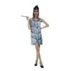 Charleston Sequin Flapper Fringe Costume Tassel Party Fancy Dress 20s 30s Silver