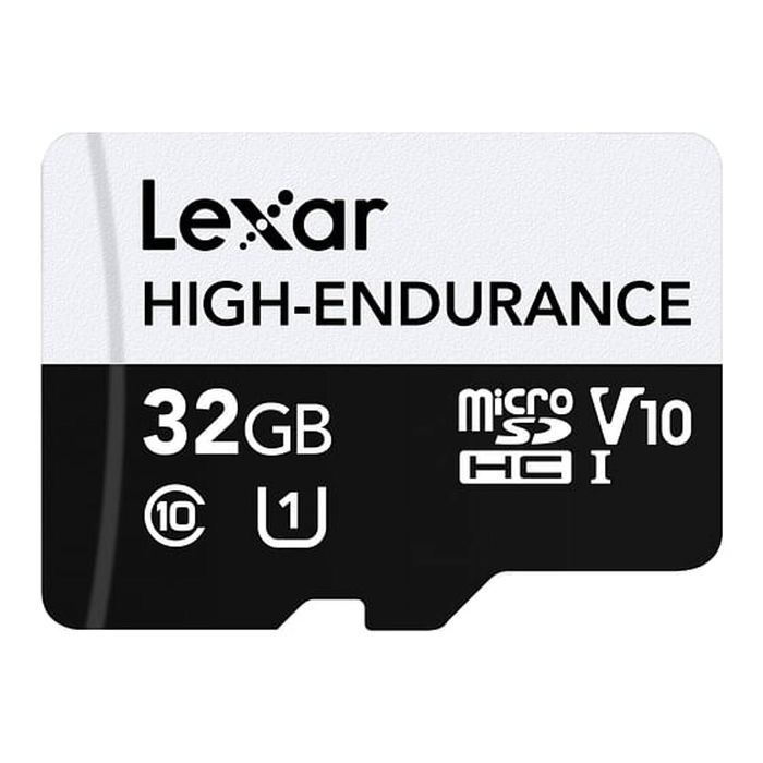 Lexar 32GB High-Endurance MicroSDHC UHS I C10 UHS Memory Card [LMSHGED032G-BCNNG]