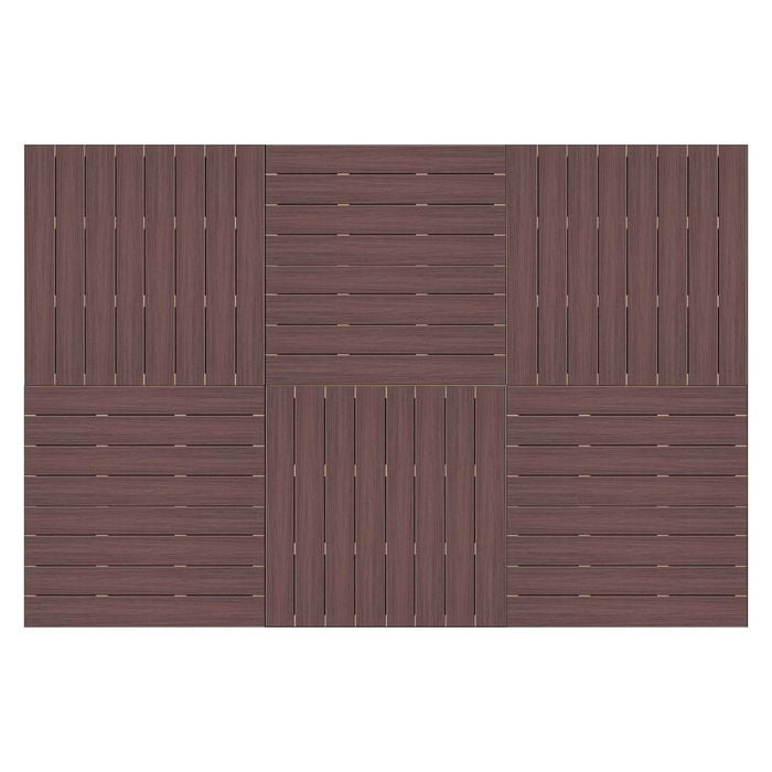 Good Times Decking 200-365mm (High) x 2288 x 3432mm Riverbank Red Ekodeck 6 Module Kit