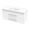 1200mm White Cashmere Double Drawer With Undermount Vanity