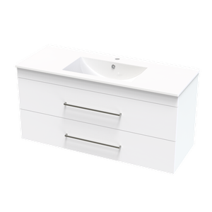 1200mm White Cashmere Double Drawer With Undermount Vanity