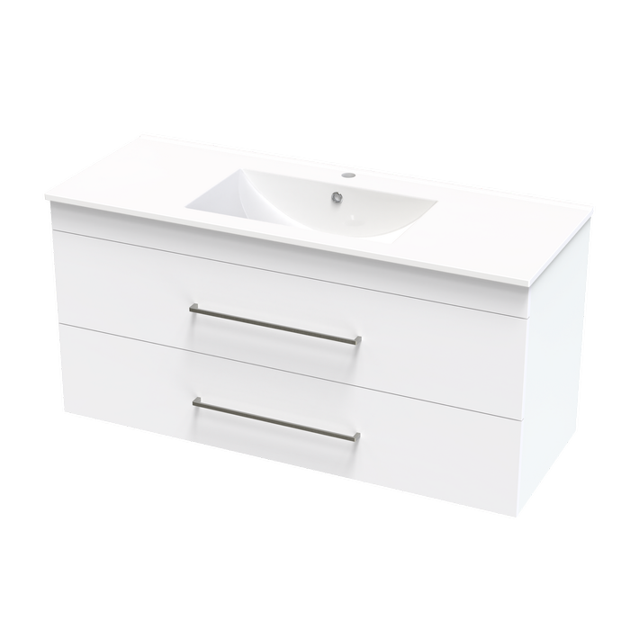 1200mm White Cashmere Double Drawer With Undermount Vanity
