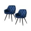 2x Dining Chairs Blue