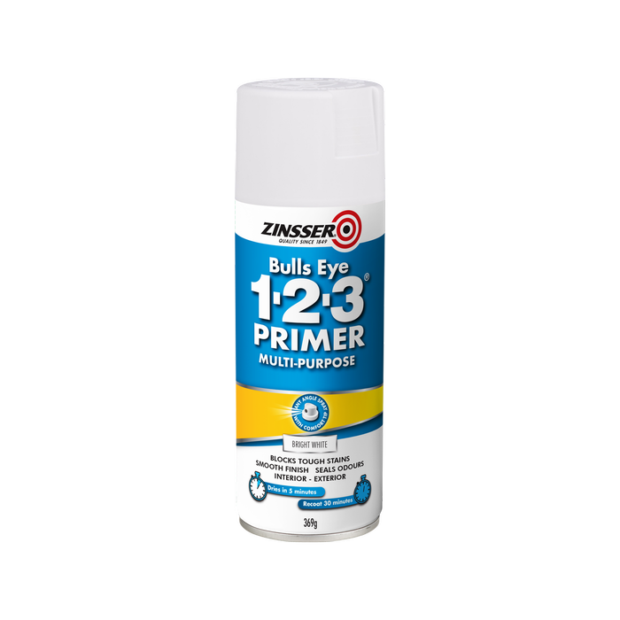 Zinsser 369g Bright White Bulls Eye 1-2-3 Undercoat Primer And Sealer Spray
