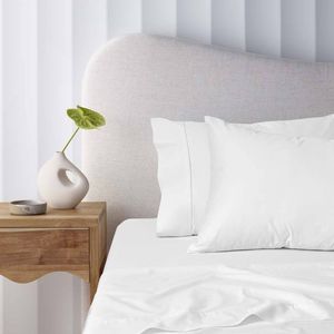 Accessorize Bedroom Collection Bamboo Cotton Sheet Set White