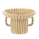 Academy Sabi Stripe Decor Dish Large Beige & Black 25.5x25.5x16.5cm