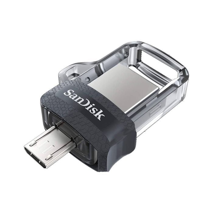 Sandisk Ultra Otg Usb Drive – 16gb Dual Connector – Clear Design – Compact & Reliable