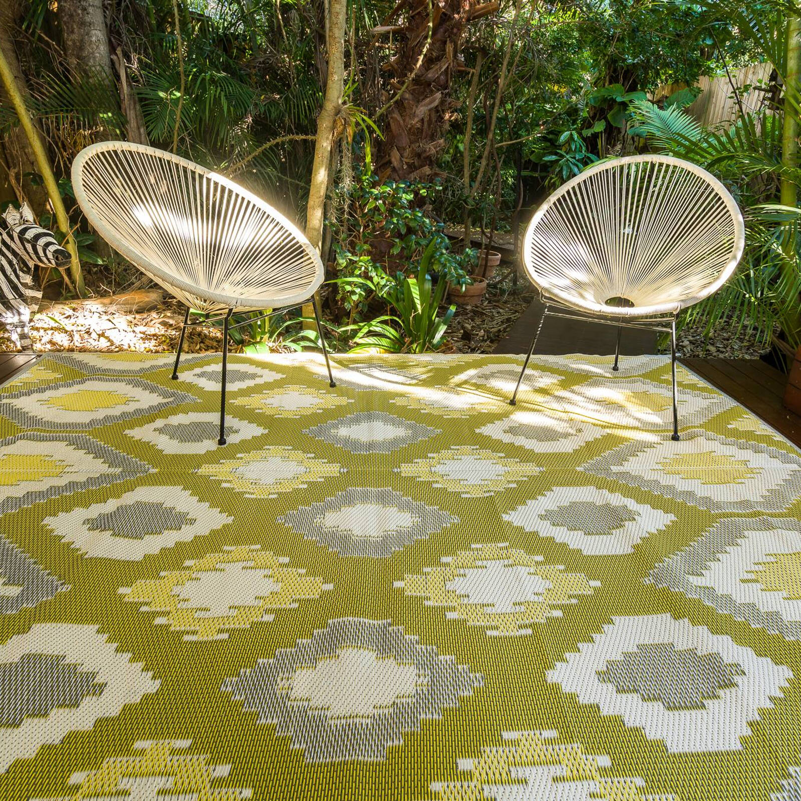 Outdoor Rug - Positano Yellow White And Grey product image