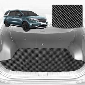 6D Diamond Car Boot Mat for Kia Carnival (KA4)2021-Current-Cargo Mat-Black-Outback GT