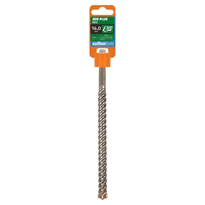 Sutton Tools 14.0 x 210mm 4 Cut SDS Plus Masonry Drill Bit