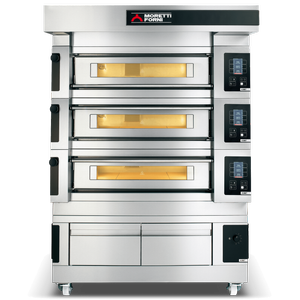 Moretti Forni Series Triple Deck Bakery Oven On Prover - 3 X 60x40cm Tray - Comp S50e/3a/l