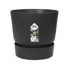 Elho 30cm Living Black Greenville Self Watering Plant Pot